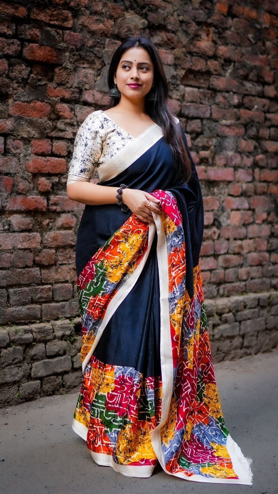 Pure cotton mulmul saree