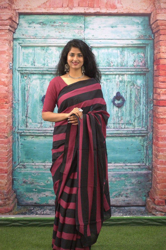 Luxurious Mulmul Cotton Saree: Lightweight & Breathable, 6M with Blouse Piece ARTICLE NO-50